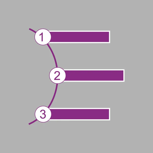 Infografika Obrázek Ukazuje Tři Infografiky Bez Textu Fialová Barva Možné — Stockový vektor