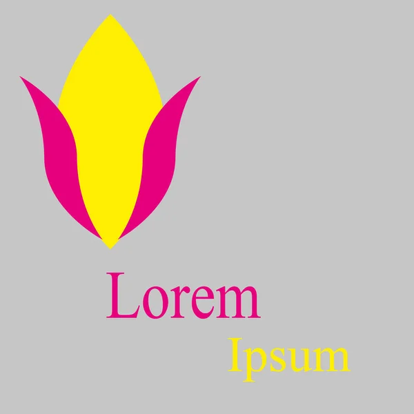 Логотип Тюльпан Рисунке Показан Логотип Цветочного Тюльпана Логотип Желтого Фиолетового — стоковый вектор