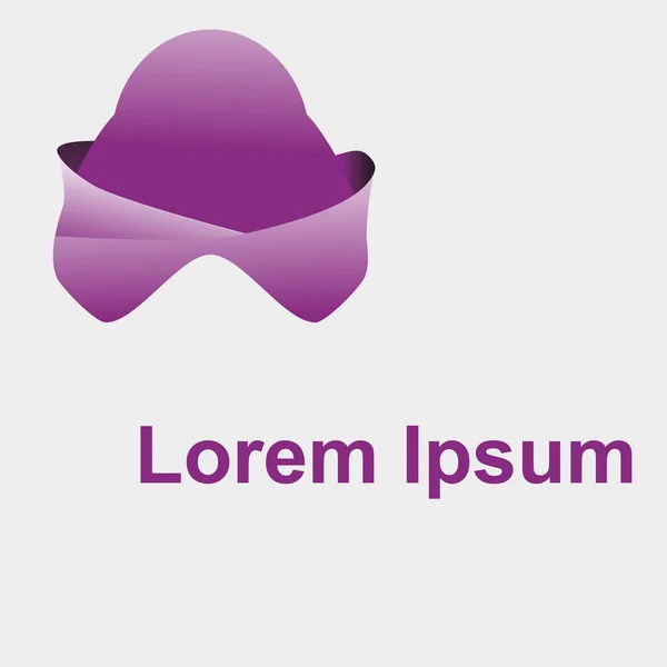 Purple Logo Picture Shows Logo Text Logo Violet Color Form — Stock Vector