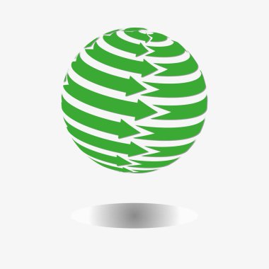 yeşil logo / şekil bir gölge bir yıldız logo gösterir. Yeni bir şirket için logo.