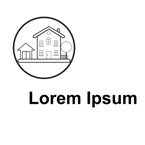 logo İnşaat şirketi / şekil inşaat firma logosu gösterir. Budowochki bir metin ile bir daire içinde.
