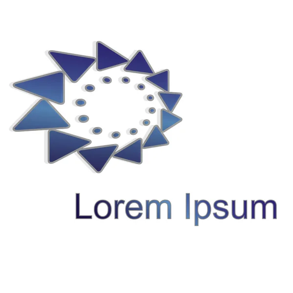 logo / şekil logo mavi üçgen şeklinde gösterir. Şirket, ticaret çiçekler, markası logo. Yeni logo için Restoran, çocuk kurumlar.