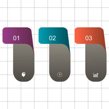 İş verileri görselleştirme, bilgi grafikleri. Grafiklerin, dört aşamalı diyagramların, hücre arkaplanının, sayıların, varyantların, parçaların yardımıyla elementlerin sürecinin şeması. Sunum için iş vektörü.