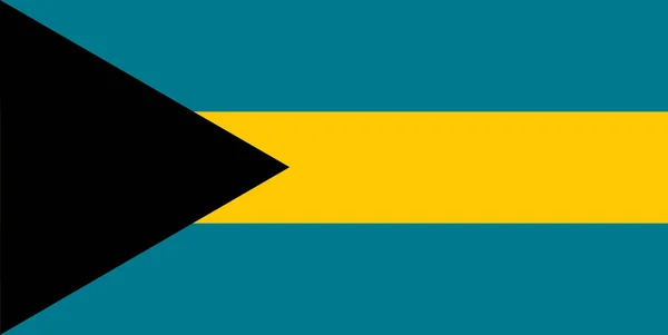 Рисунке Изображен Флаг Багамских Островов Государственный Символ Патриотизм Независимость — стоковый вектор