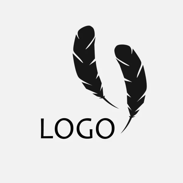 Logo Dos Bolígrafos Con Texto Logotipo Para Nueva Empresa Institución — Vector de stock