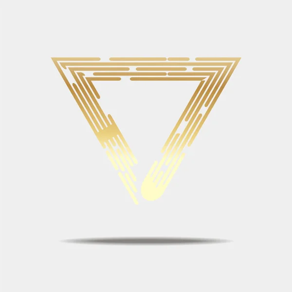 Logo Triangle Silver Inverted Triangle — Stock Vector