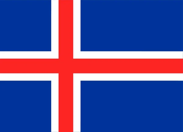 Foto Vlag Van Ijsland Staatssymbolen Onafhankelijkheid Patriottisme — Stockvector