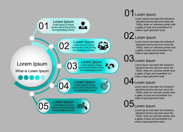 Visualização Dados Negócios Infográficos Esquema Processo Elementos Com Ajuda Gráficos — Vetor de Stock