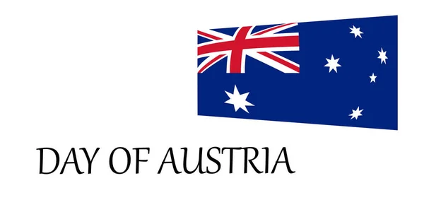Στην Εικόνα Είναι Αυστριακός Νόμος Σημαία Λευκό Φόντο Κείμενο Επιγραφή — Διανυσματικό Αρχείο