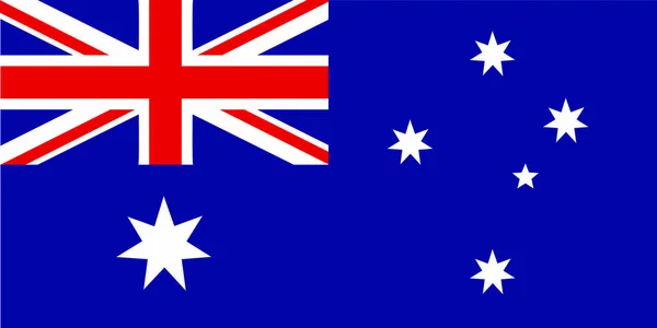 Australien Flagga Symbolisk Flagga Nationella Symboler Patriotism — Stock vektor