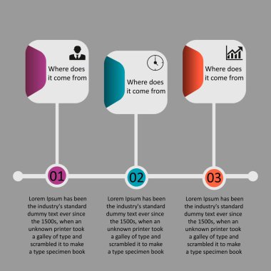 İş verileri görselleştirme, bilgi grafikleri. Grafikler, diyagramlar, sayılar, seçenekler ve bölümler kullanarak elementlerin sürecinin şeması. Sunum için iş vektörü.
