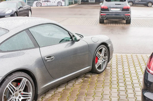 Närbild av Porsche bilar — Stockfoto