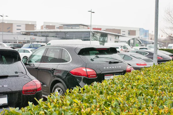 Κοντινό πλάνο της Porsche αυτοκίνητα — Φωτογραφία Αρχείου