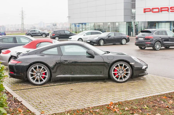 Primo piano delle auto Porsche — Foto Stock