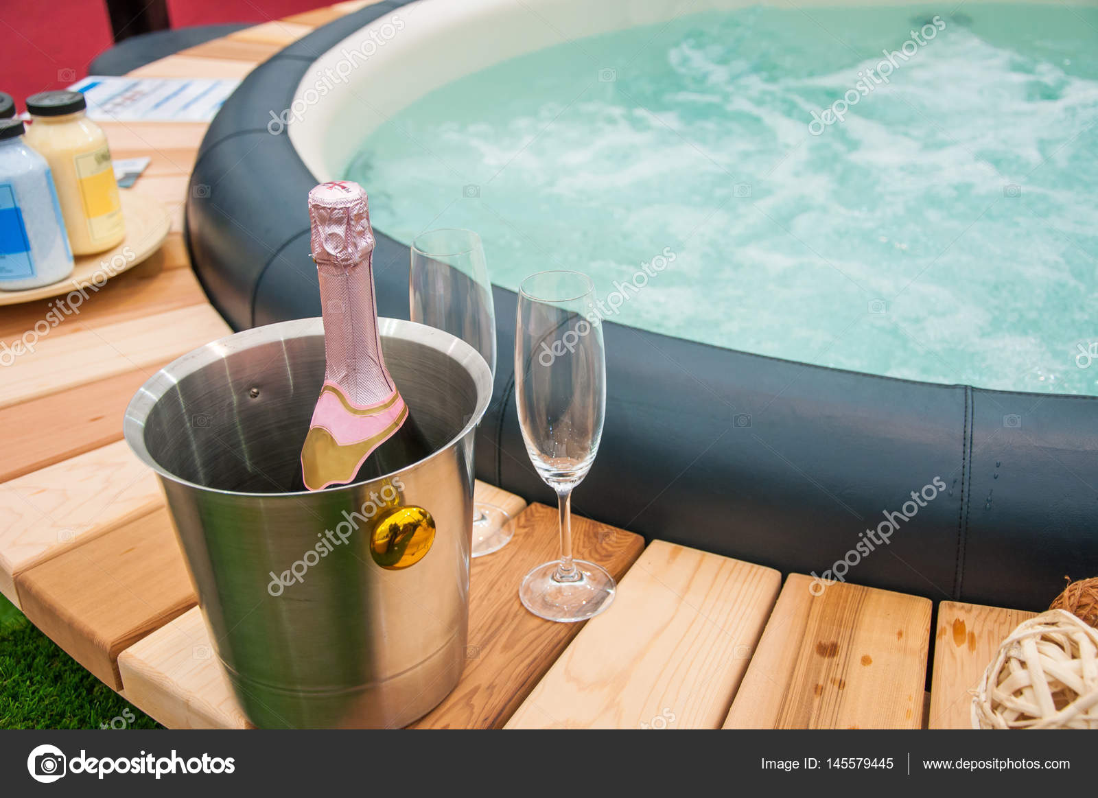 Closeup Of Hot Tub Stock Photo Tadeas 145579445