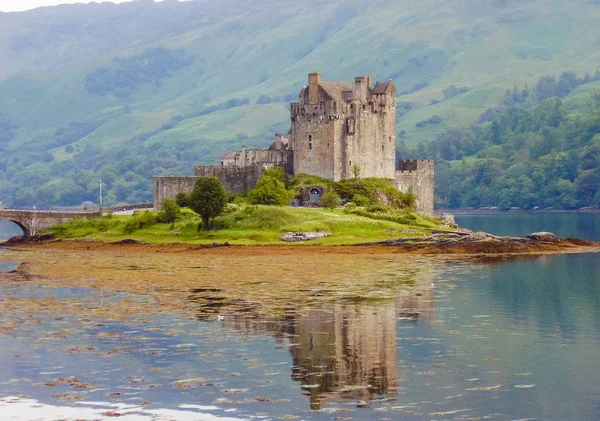 Castelo Eilean Donan na Escócia. — Fotografia de Stock