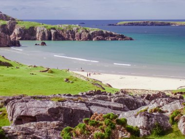 İskoçya kıyı şeridi doğa