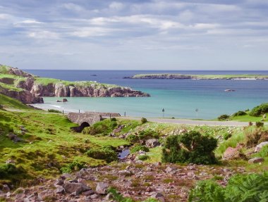 İskoçya kıyı şeridi doğa