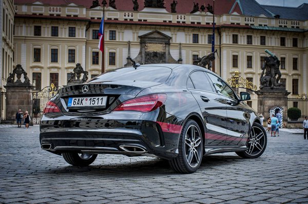 Closeup of Mercedes Benz CLA