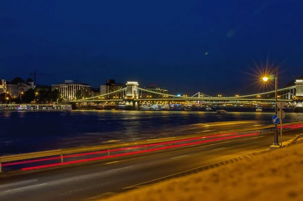 Natt Budapest city — Stockfoto