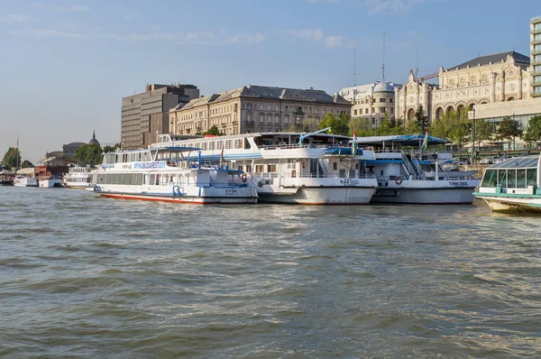 Budapeşte Macaristan 2017 Budapeşte River Gün Işığında Parlamento Tuna Nehri — Stok fotoğraf