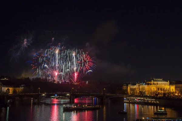 New Year Eve vuurwerk — Stockfoto