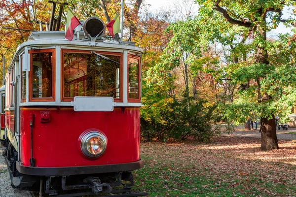 Sonbaharda tramvay — Stok fotoğraf