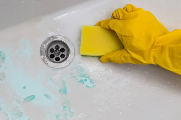 Cleaning Sink Bathroom Detergent — Stock Photo, Image