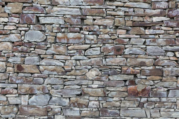 Sfondo Texture Muro Fatto Pietra Naturale Selvaggia Grigio — Foto Stock