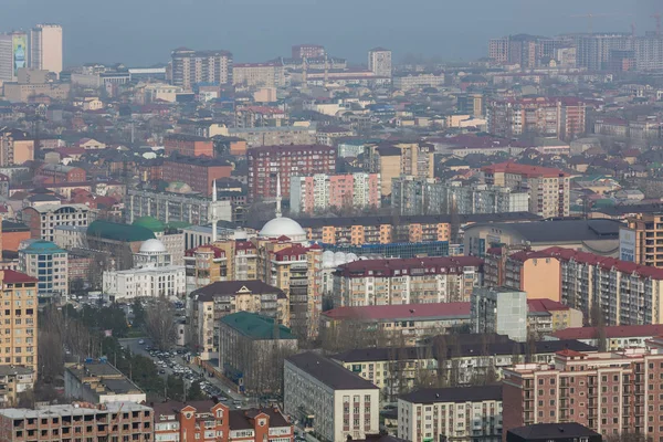 俄罗斯 Makhachkala 2019年3月13日 从高处看Makhachkala市中心 — 图库照片