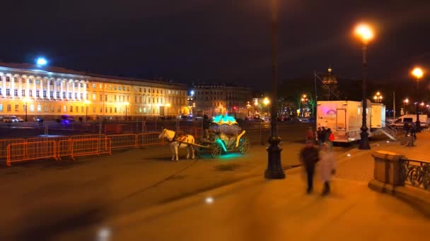 Lugar Plaza Del Palacio Ciudad San Petersburgo País Rusia Vídeo — Vídeo de stock