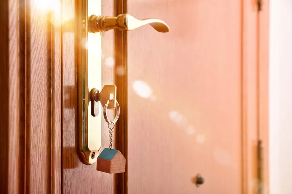 Entrance door detail with light effect — Stock Photo, Image