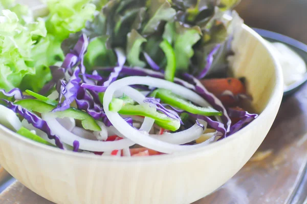 Zeleninový salát nebo salát s dipem — Stock fotografie