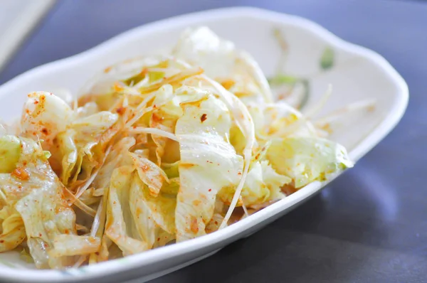 Iceberg lettuce salad with gimchi sauce ,  Korean food — Stock Photo, Image