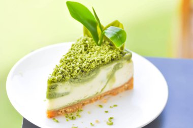 yeşil çay peynir pasta