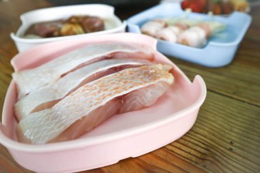 balık yemek dilimlenmiş