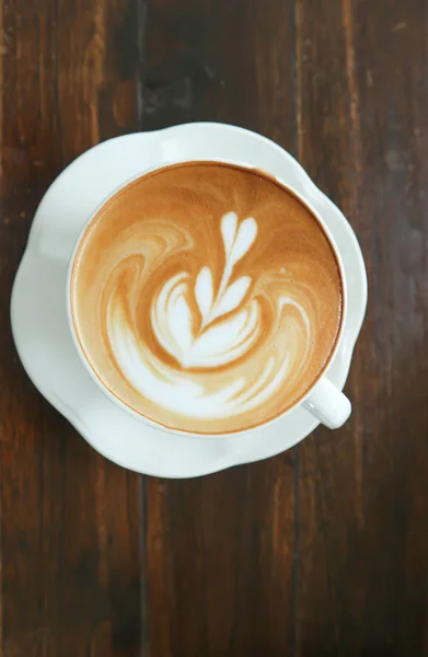 Gorąca kawa latte art — Zdjęcie stockowe