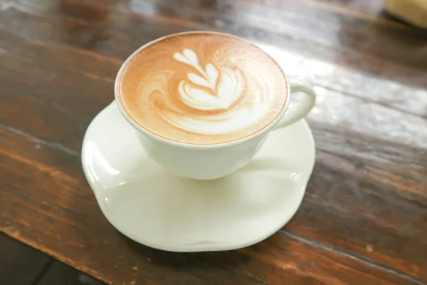 Kopi panas atau seni latte — Stok Foto
