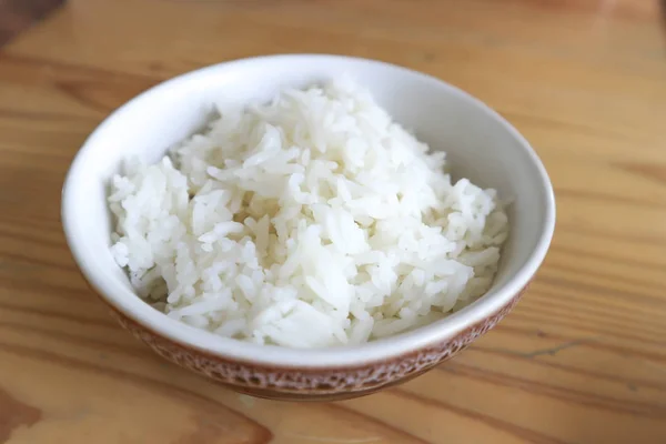 Piring nasi, nasi — Stok Foto