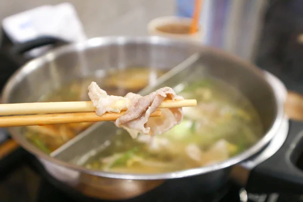 Shabushabu veya Sukiyaki — Stok fotoğraf