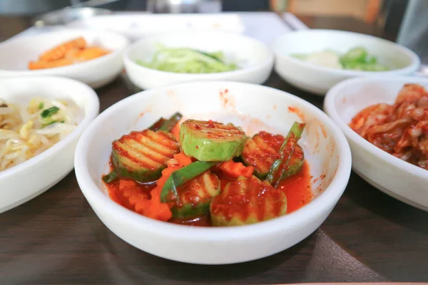 Cucumber salad or Korean salad — Stock Photo, Image