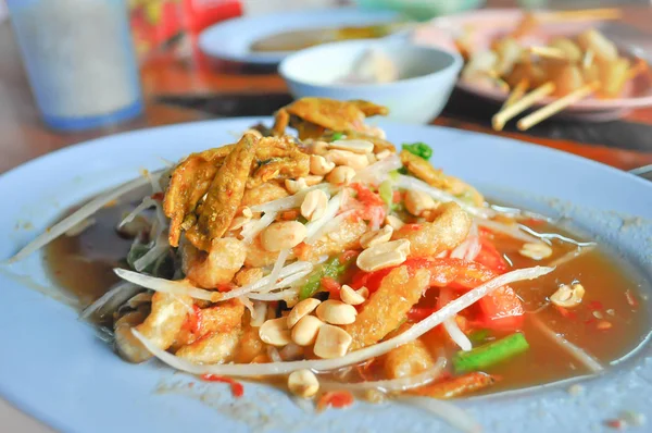 Som tam or papaya salad — Stock Photo, Image