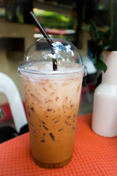 Té con leche o té con leche tailandés —  Fotos de Stock