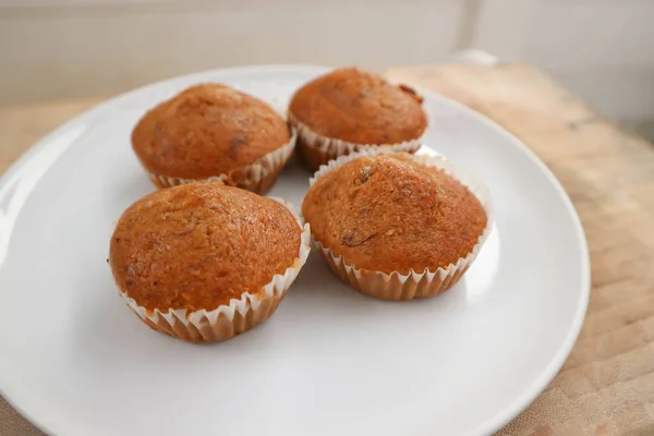 Pastel de plátano o cupcake de plátano —  Fotos de Stock