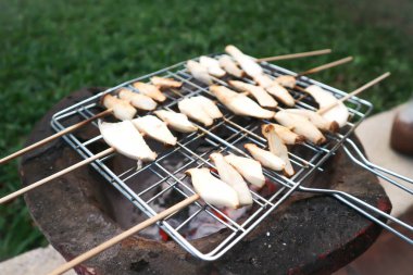 ızgara mantar ya da ızgara sebze