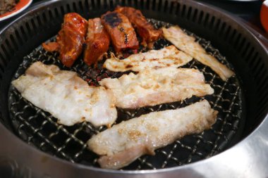 ızgara domuz eti veya ızgara domuz