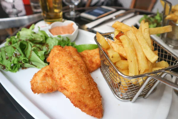fish and chip or fried fish and French fries