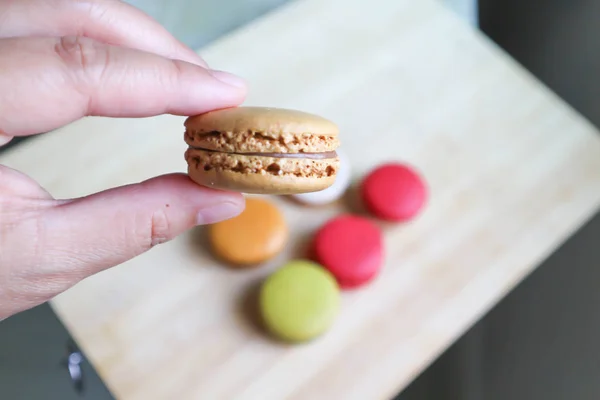 Sobremesa francesa ou macaron — Fotografia de Stock