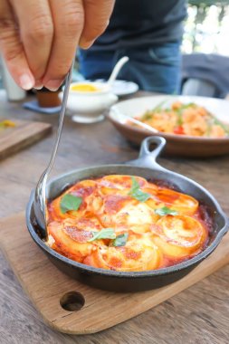 pişmiş gıda veya patates püresi