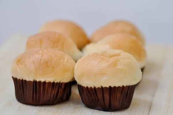 Pão Pão Pão Doce Pão Creme — Fotografia de Stock